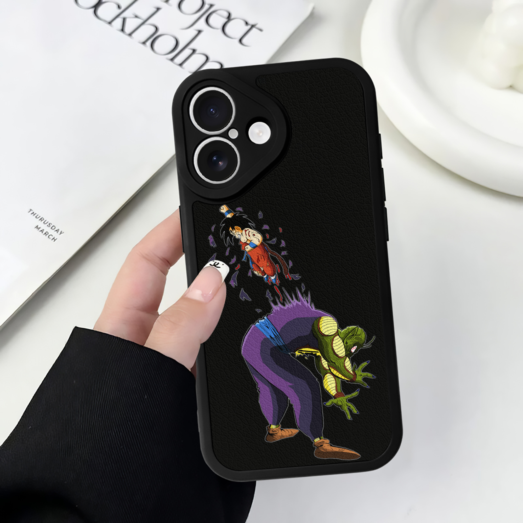 （画像用） ドラゴンボール DRAGON BALL 【iPhone 16シリーズ対応】シリコンスマホケース（レザー調） 材質：シリコン